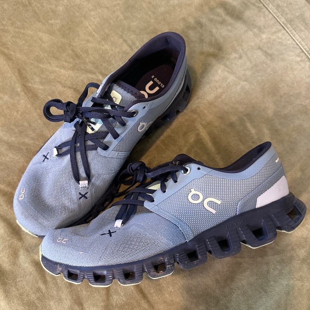 On Cloud Women's Running Tennis Shoes Blue/Navy 7.5